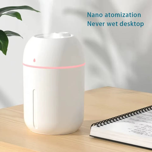 Experience Refreshing Comfort Anywhere with the 330ML Mini USB Portable Cool Mist Humidifier and Essential Oil Diffuser for Your Car, Home, or Office